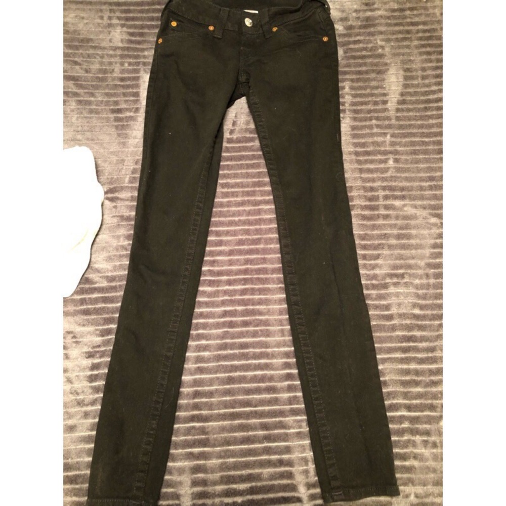 Straight leg black true religion jeans